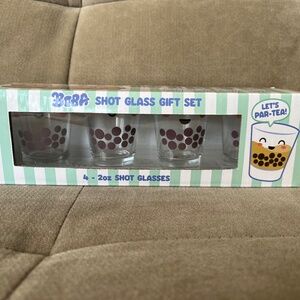 Cute Boba 2 oz Shot Glass Gift Set Set of 4
